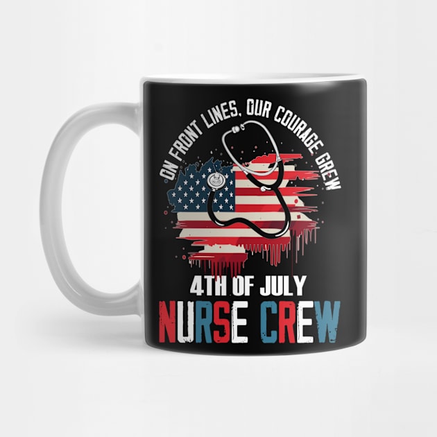 4th Of July Nurse Crew Scrub Tops Patriotic Nurses Matching by AlmaDesigns